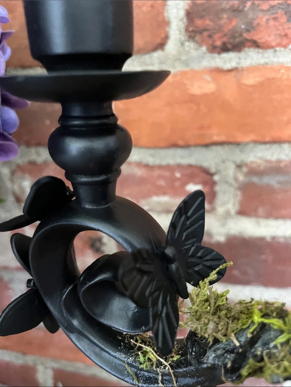 Martha Stewart Black Snake Three-Arm Candelabra Pair